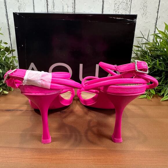 AQUA Women's Arlow Ankle Strap High Heel Fuschia Sandals Size 6.5 $108 - Picture 4 of 9